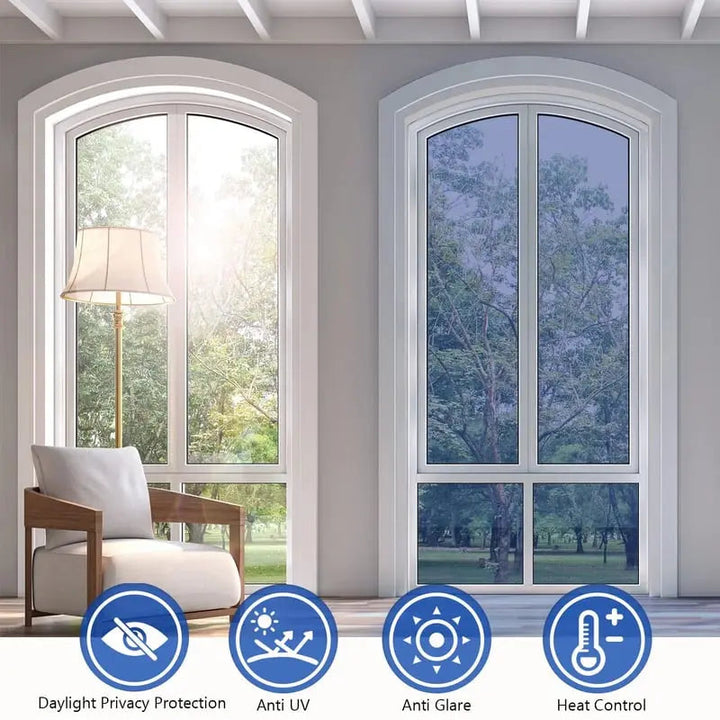 Window mirror film for privacy, UV &amp; heat pRedection