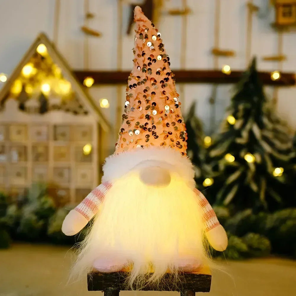 Christmas Gnome Decoration | LED Night Light | Warm Glow Holiday Ornament
