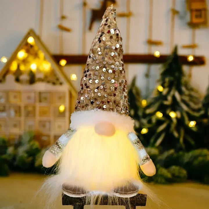 Christmas Gnome Decoration | LED Night Light | Warm Glow Holiday Ornament