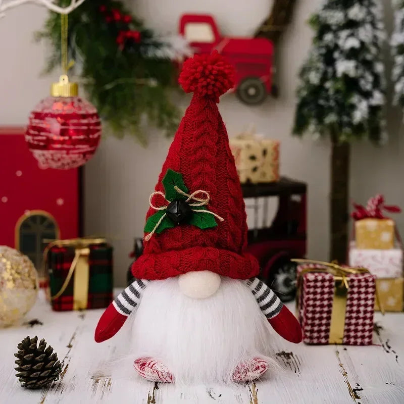 LED Christmas Gnome | Knitted Design with Night Light | Glowing Christmas Decoration | Warm &amp; Cozy