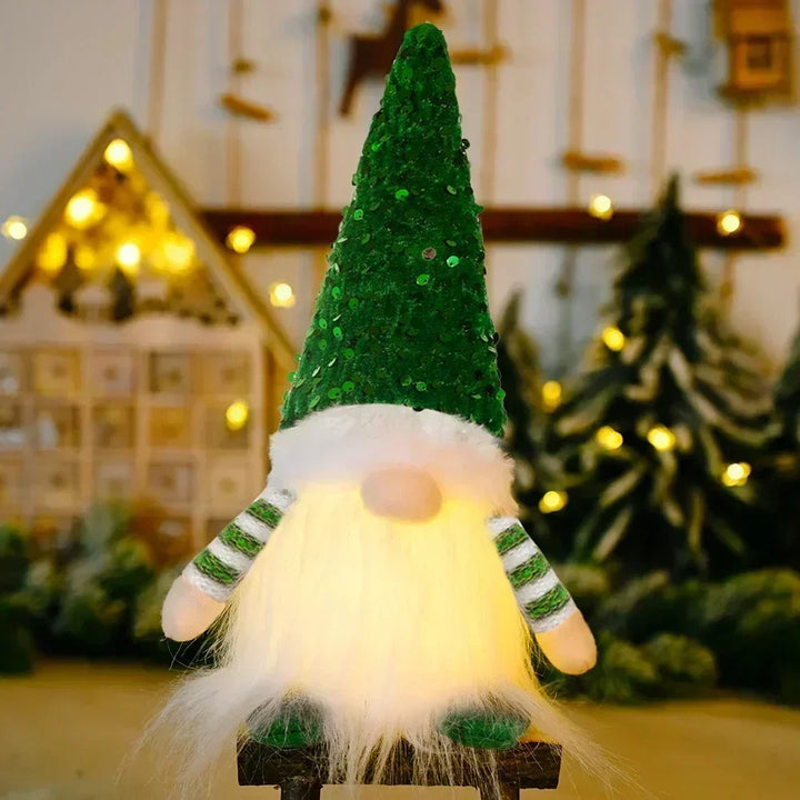 Christmas Gnome Decoration | LED Night Light | Warm Glow Holiday Ornament