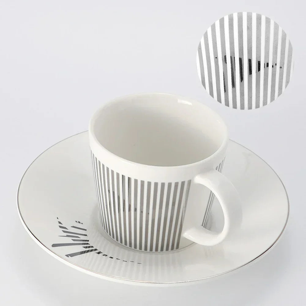 Creative dynamic SLR cup Leopard anamorphic zebra cup Luycho coffee tea cup set with coaster 90ml-225ml