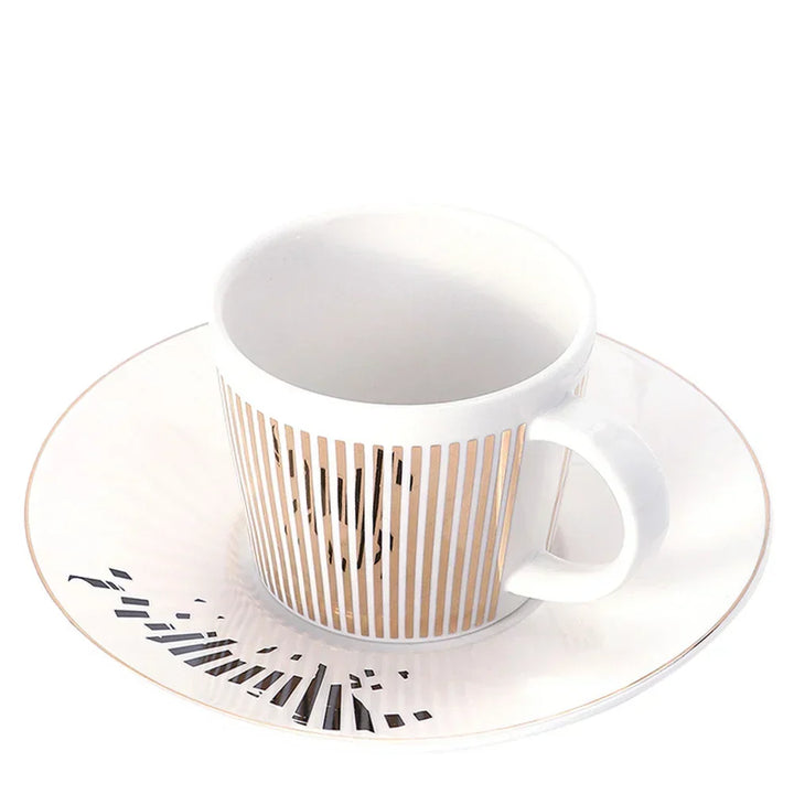 Creative dynamic SLR cup Leopard anamorphic zebra cup Luycho coffee tea cup set with coaster 90ml-225ml