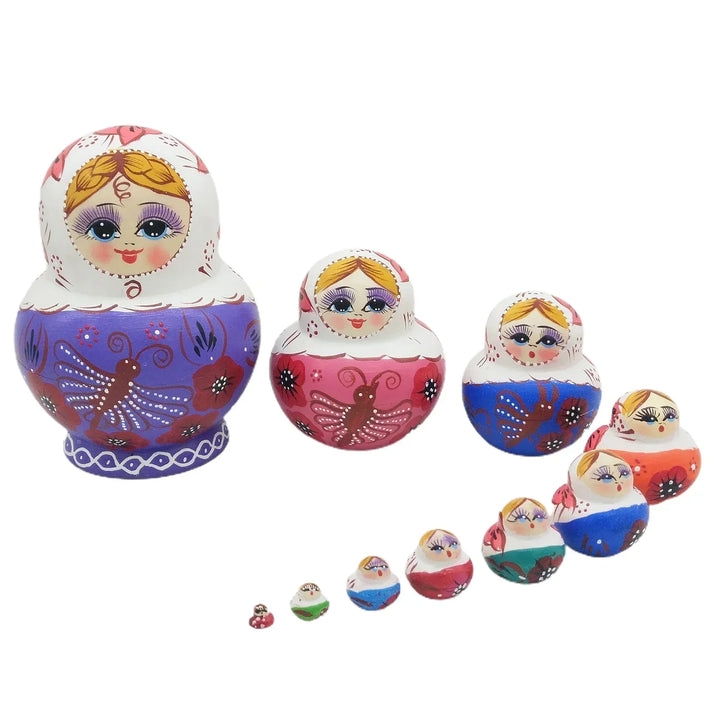 10 pieces/set wooden Russian matryoshka dolls