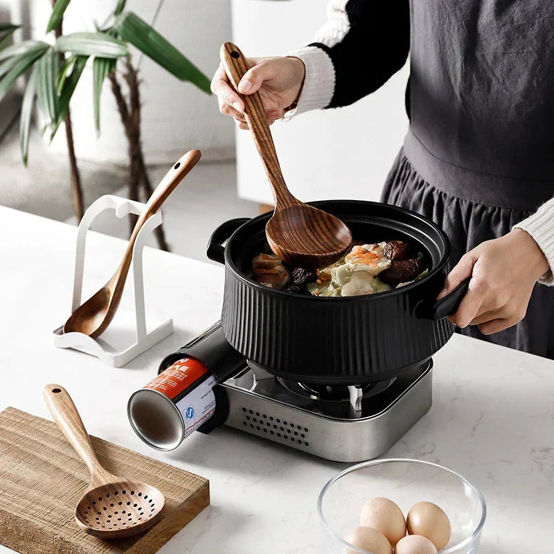 NordTeak 7-piece kitchen helper set – premium teak wood tools for stylish and versatile cooking