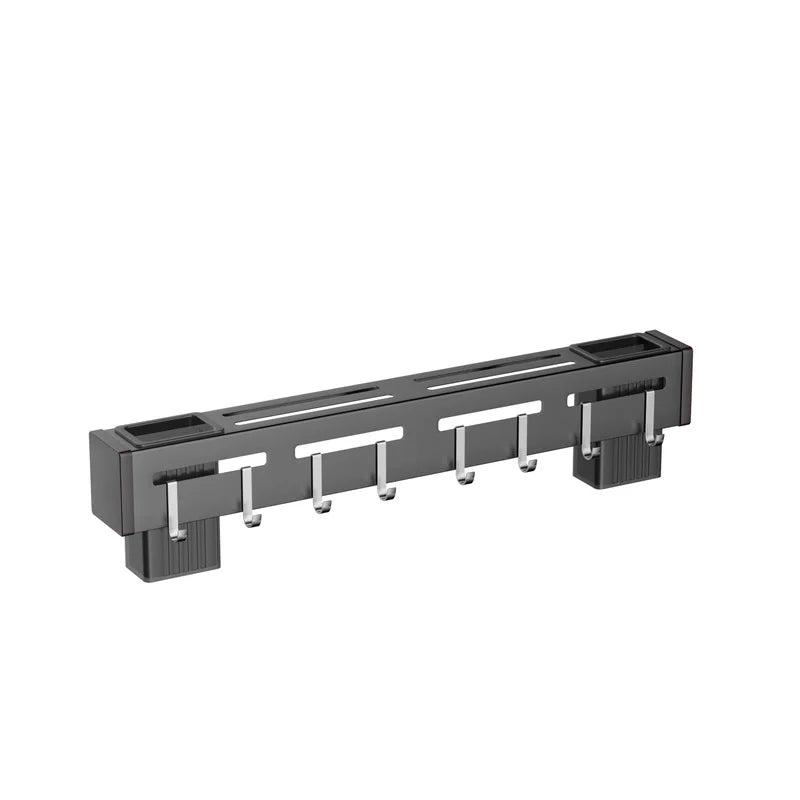 Organize Your Kitchen: Stainless Steel Wall-Mounted Knife Holder Shelf - Nail-Free Storage Shelf with Hooks for Cutlery - Cabinet Organizer for a Tidy Kitchen