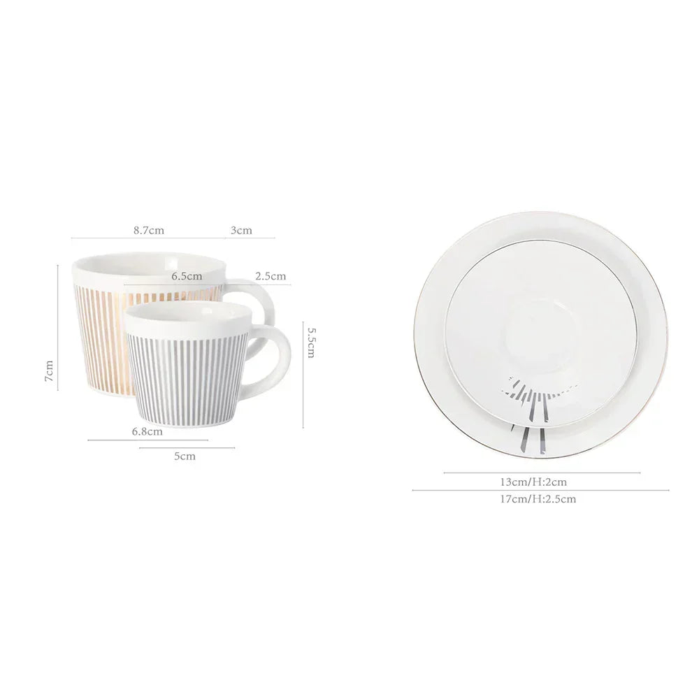 Creative dynamic SLR cup Leopard anamorphic zebra cup Luycho coffee tea cup set with coaster 90ml-225ml