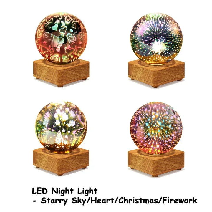 LumiNova 3D Night Light | color Changing Starry Sky Lamp | USB LED Decorative Light | For Bedrooms &amp; Gift Ideas