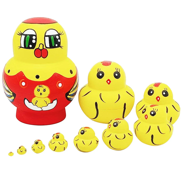 10 pieces/set wooden Russian matryoshka dolls