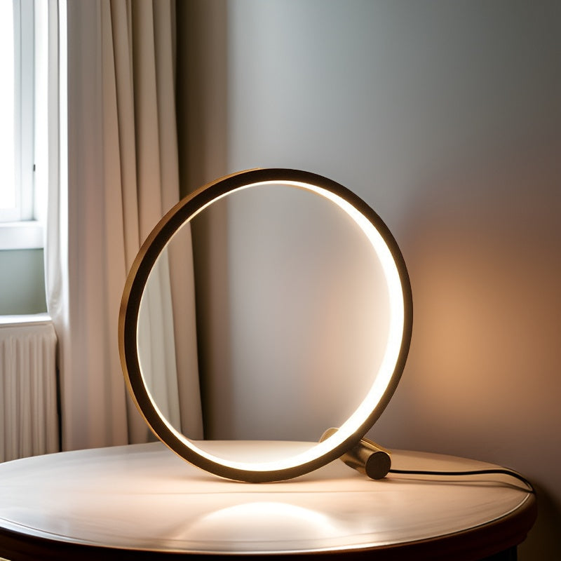 Halo Glo Lamp – minimalistic dimmable round LED table lamp