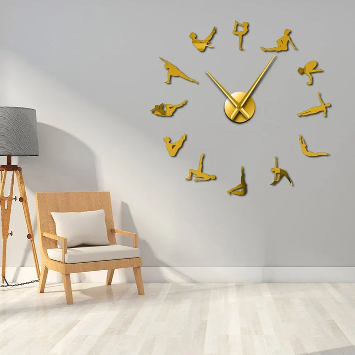 Pilates Poses DIY Wall Clock