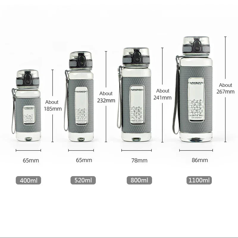 UZSPACE Sport Water Bottles, BPA-free, portable, impact-resistant, leak-proof, large capacity, fitness water kettle, Tritan plastic drinking bottle