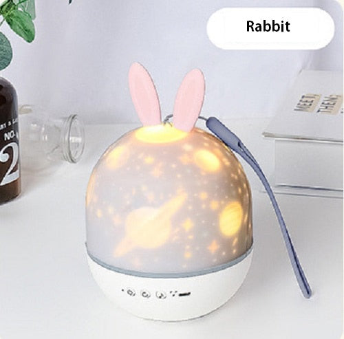 LED Universe Stars Bunny Projector Night Light |