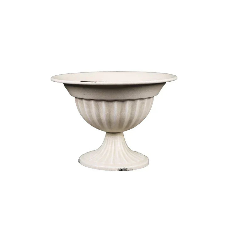European Vintage Chalice Vase Made of Iron
