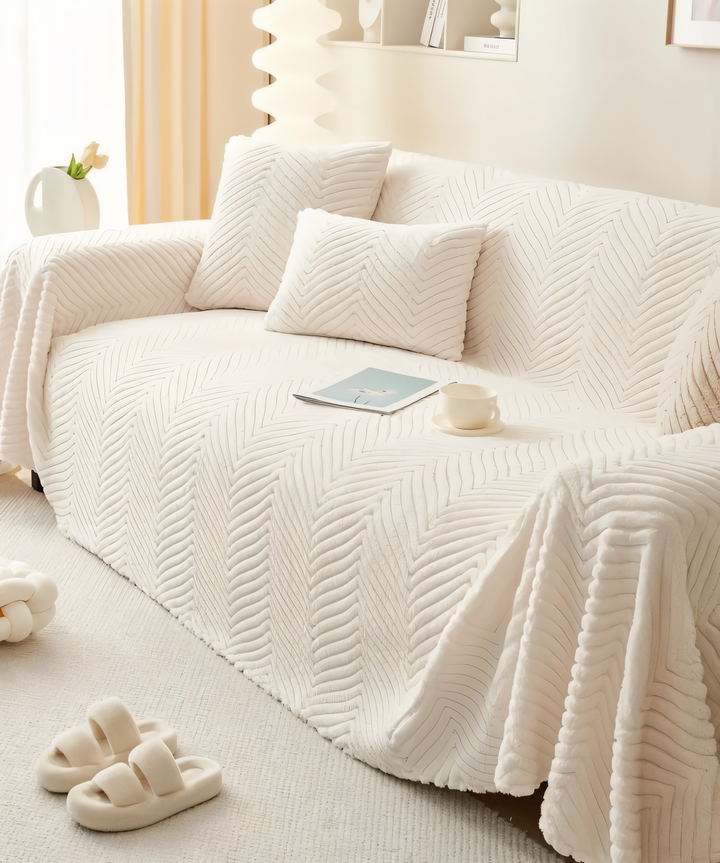 LuxuraWrap Sofa Cover – Non‑Slip Pet‑Friendly Couch Protector