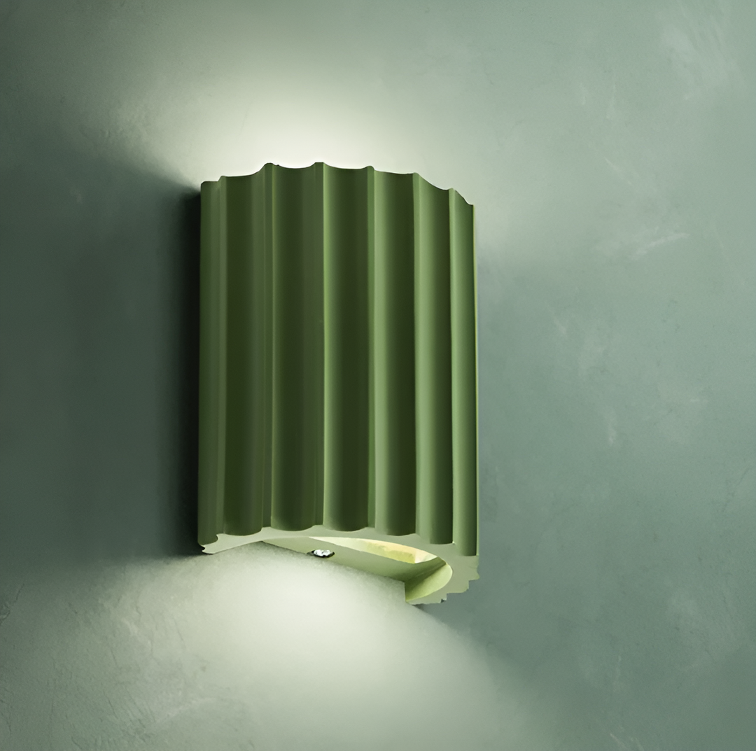 Striped LED wall light made of resin for a modern Nordic atmosphere