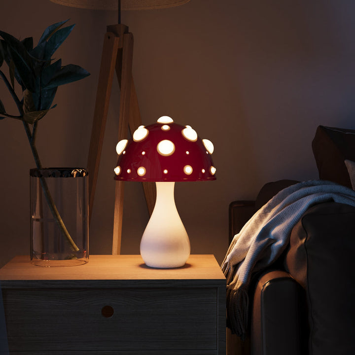 LumiFungi – Luxury LED Table Lamp with Mood-Filled Mushroom Design and Dimmable Light