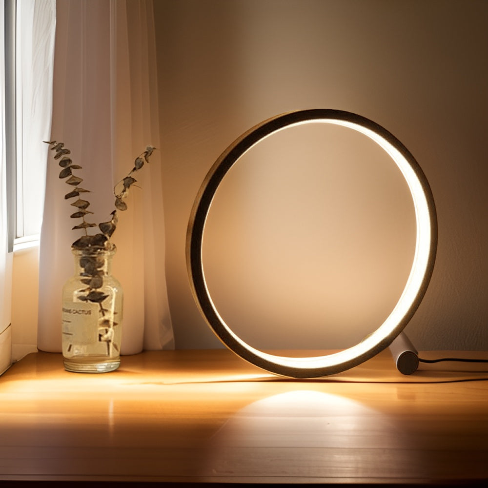 Halo Glo Lamp – minimalistic dimmable round LED table lamp
