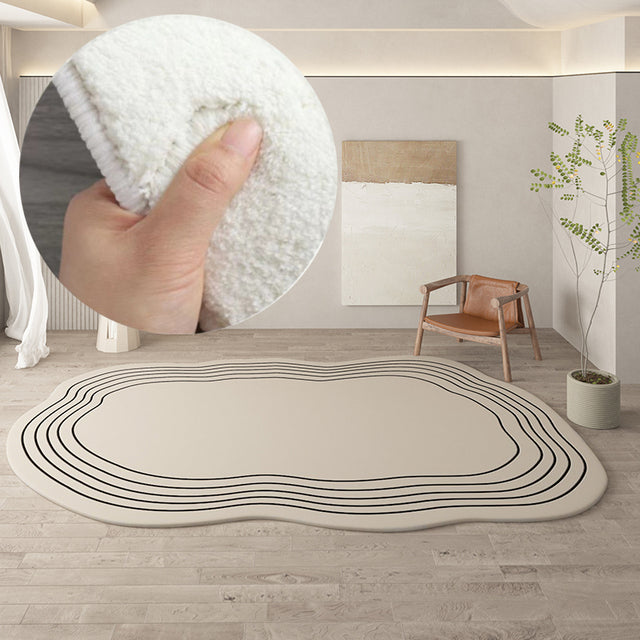 Irregular round rug home decoration