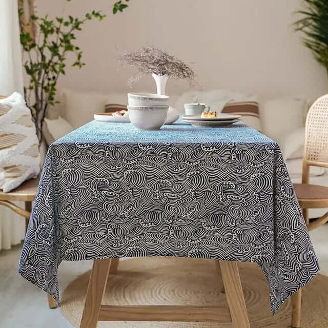 Japanese Style Linen Tablecloth