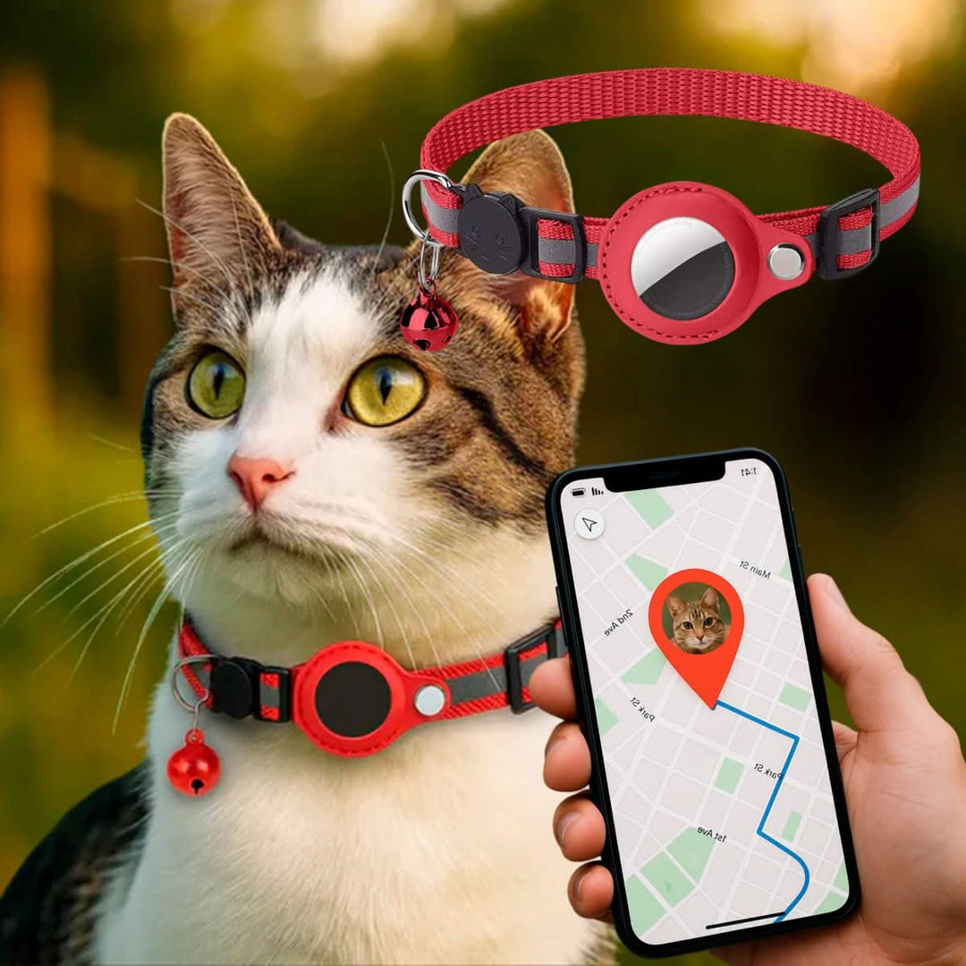 GPS Collar for Cats with Reflective Design