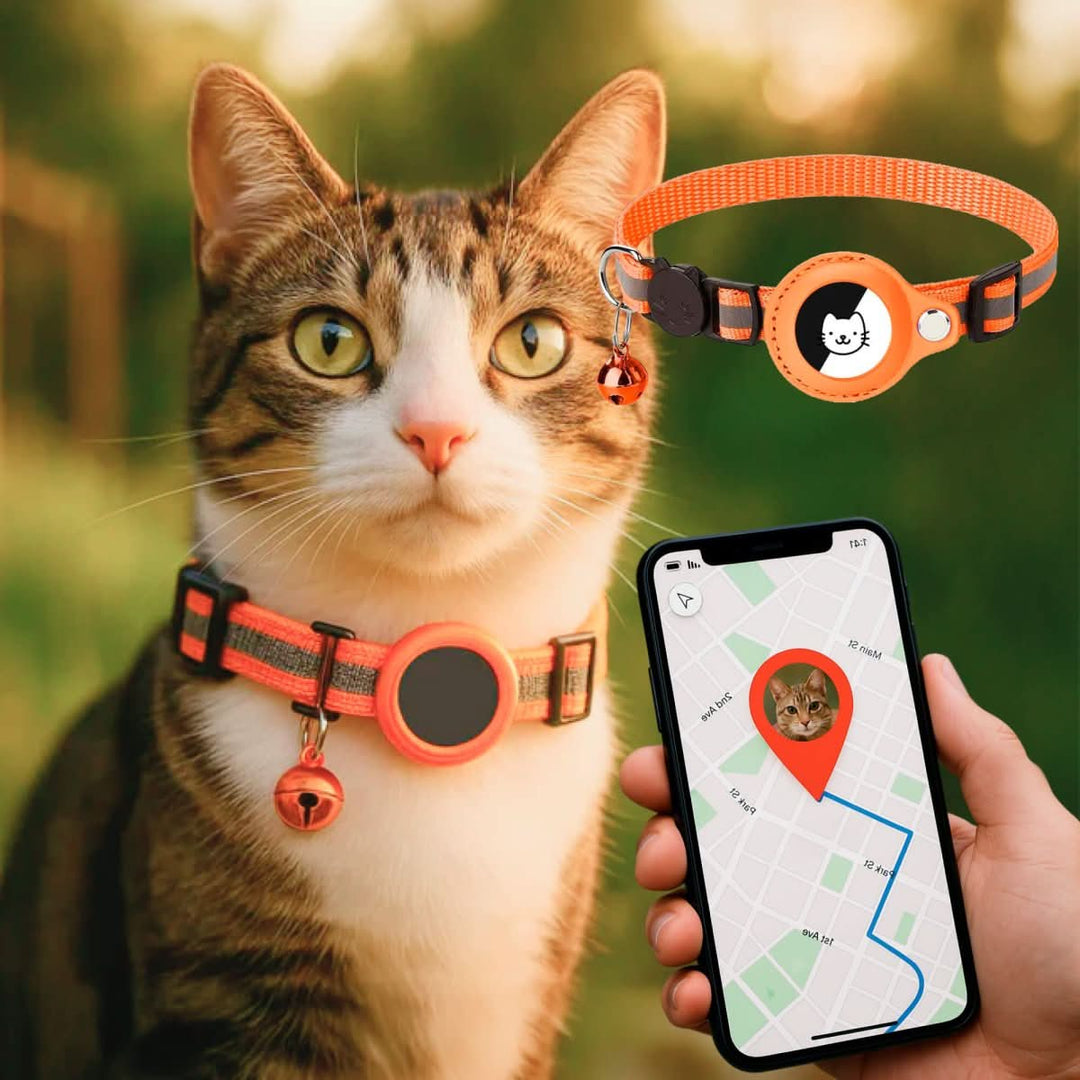 GPS Collar for Cats with Reflective Design