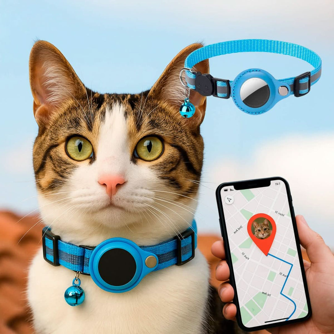 GPS Collar for Cats with Reflective Design