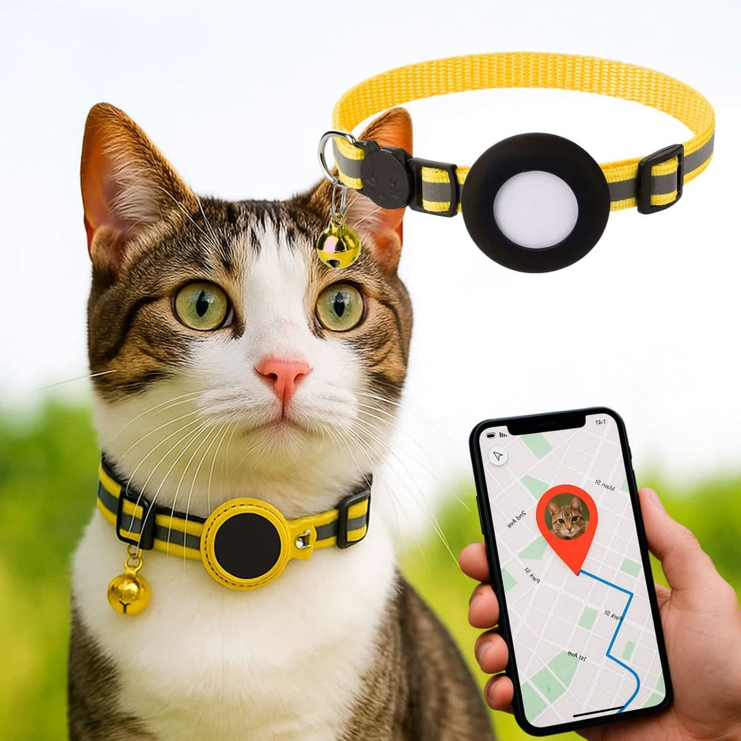GPS Collar for Cats with Reflective Design