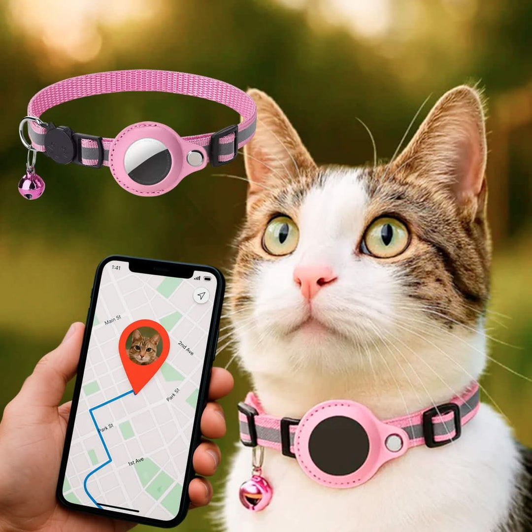 GPS Collar for Cats with Reflective Design