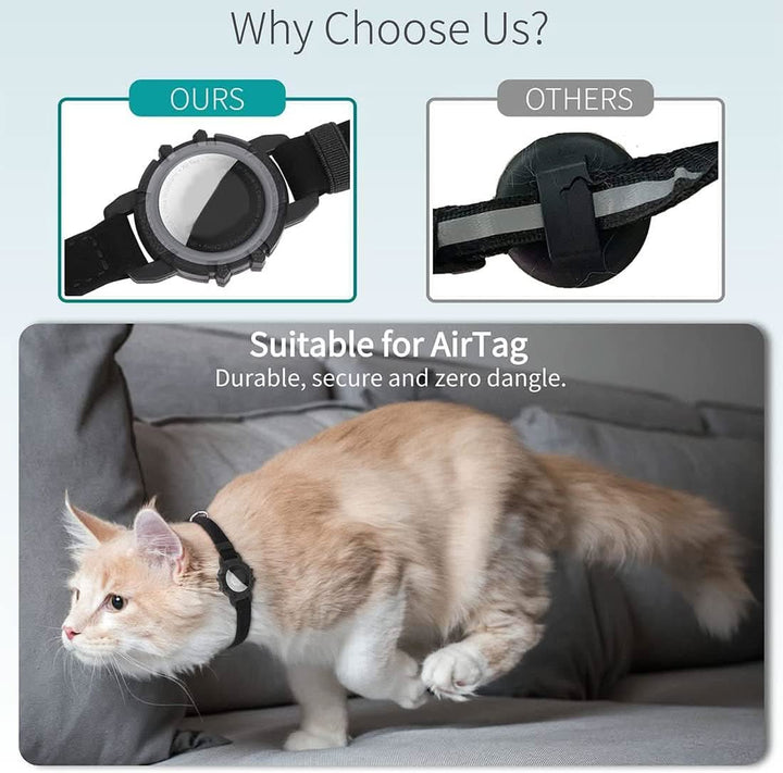 GPS Collar for Cats with Reflective Design