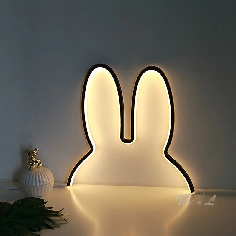 USB Rechargeable Rabbit Night Light with Ambient Lighting - BunnyLight |