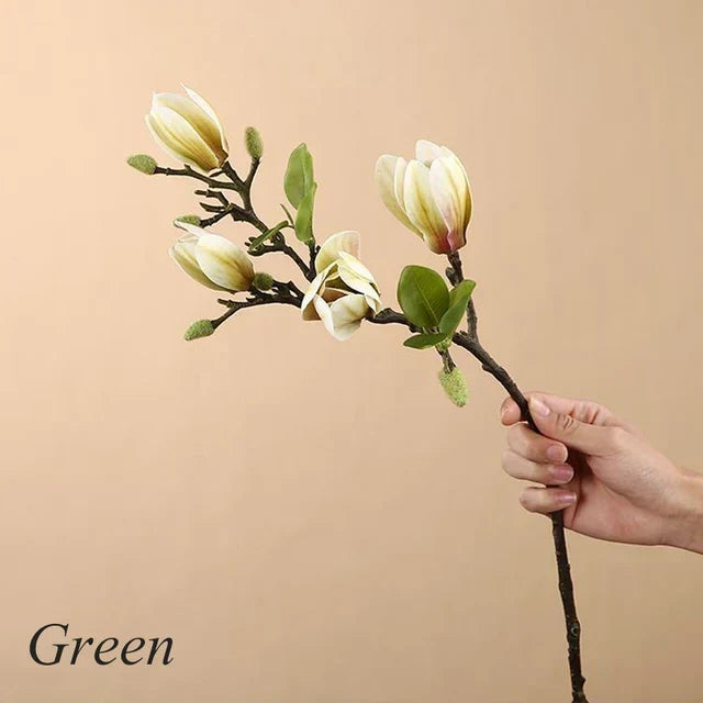 Lifelike artificial magnolia branches