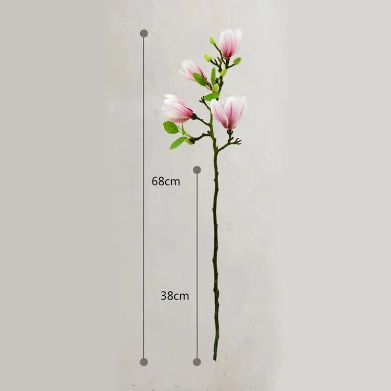 Lifelike artificial magnolia branches