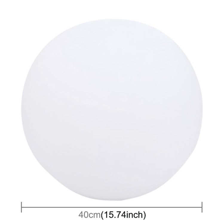 LEH-42321 40cm Round Ball Solar Power Lamp, Floating Garden color Changing LED Light with 0.7W Monocrystalline Silicon Solar Panel &amp; Remote Control (White)