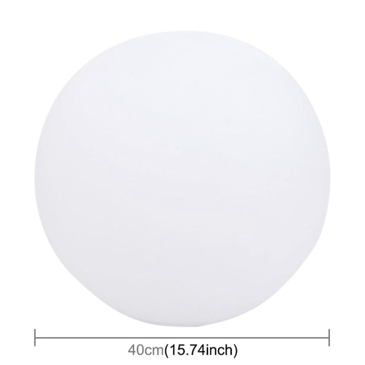 LEH-42321 40cm Round Ball Solar Power Lamp, Floating Garden color Changing LED Light with 0.7W Monocrystalline Silicon Solar Panel &amp; Remote Control (White)