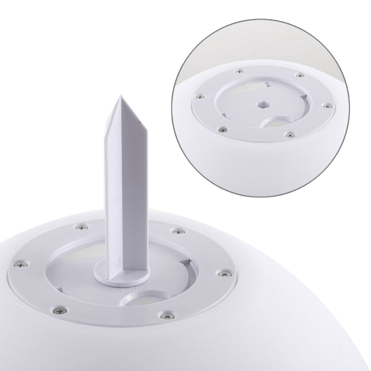 LEH-42321 40cm Round Ball Solar Power Lamp, Floating Garden color Changing LED Light with 0.7W Monocrystalline Silicon Solar Panel &amp; Remote Control (White)