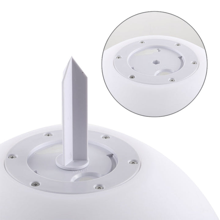 LEH-42321 40cm Round Ball Solar Power Lamp, Floating Garden color Changing LED Light with 0.7W Monocrystalline Silicon Solar Panel &amp; Remote Control (White)