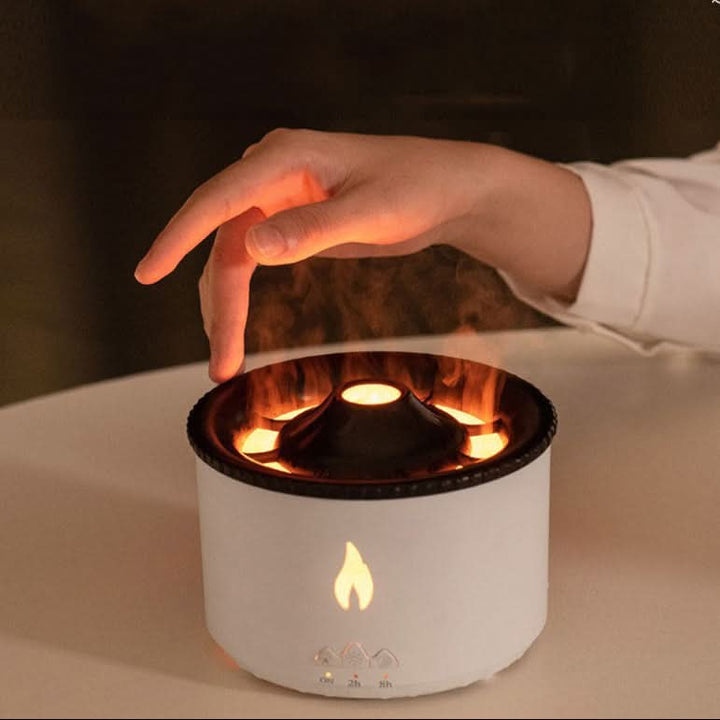 Aroma humidifier with flame effect &amp; night light for relaxation &amp; room fragrance