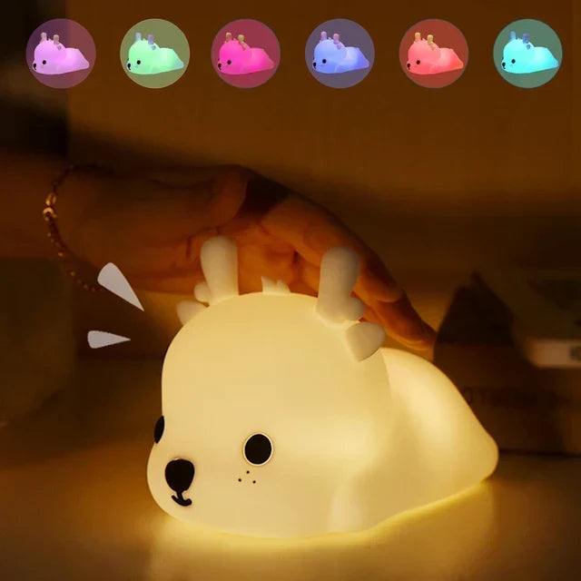 LED Night Light for Kids – Dimmable Night Lamp with -Design, USB Rechargeable, Touch Control |