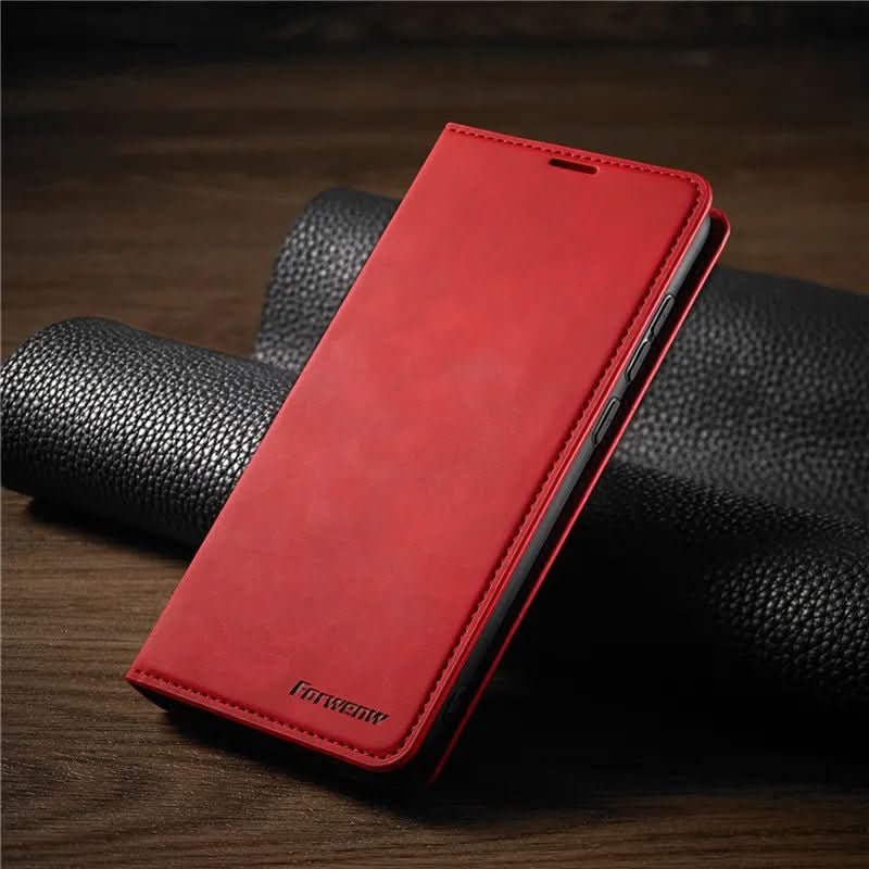 Magnetic Leather iPhone Case with Shock Protection