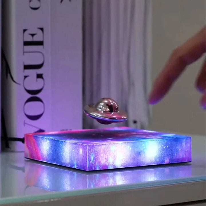 Magnetic LED Night Light with Floating Spaceship Design