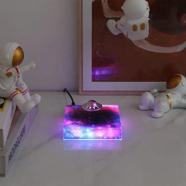 Magnetic LED Night Light with Floating Spaceship Design