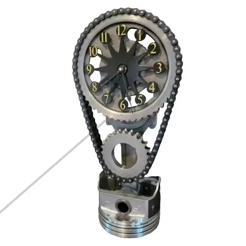 Watch chain with movement - Silent rotating table clock