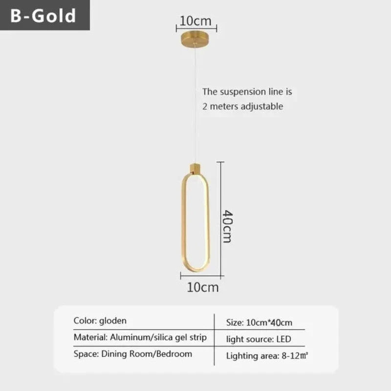 Elegant Double Ring Pendant Light | DuoGlow