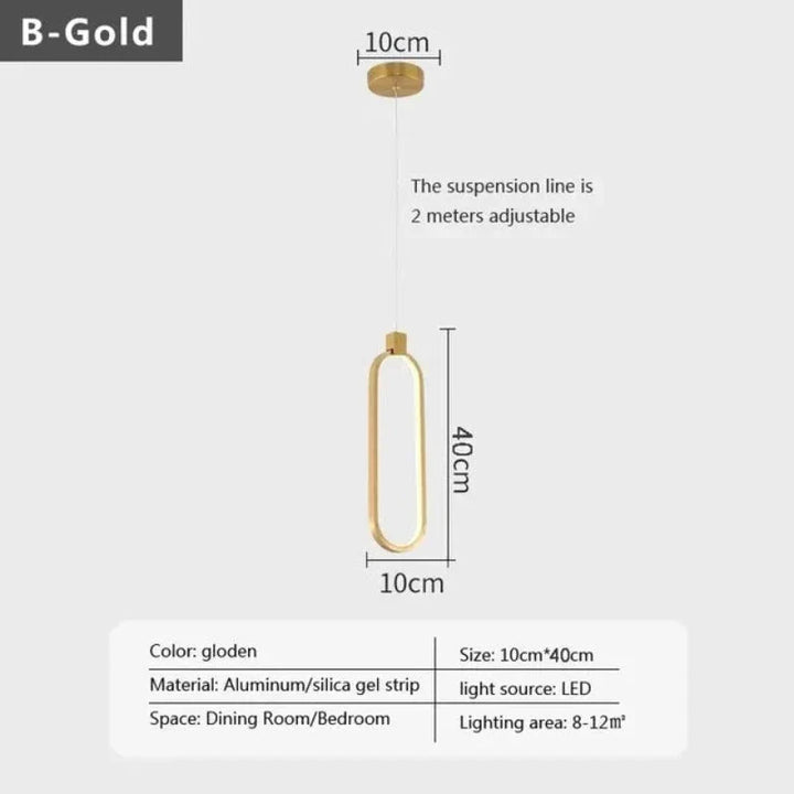 Elegant Double Ring Pendant Light | DuoGlow