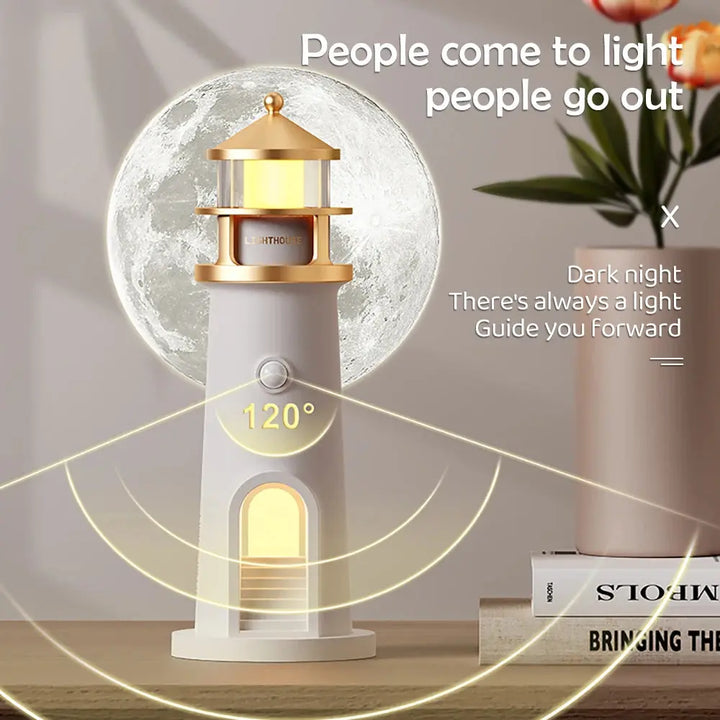 Moonlight Lighthouse Night Light – Soothing Glow for Any Room
