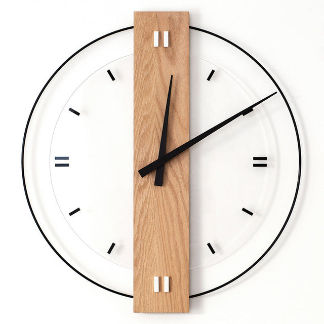 Solid Wood Nordic Wall Decoration Clock 40cm
