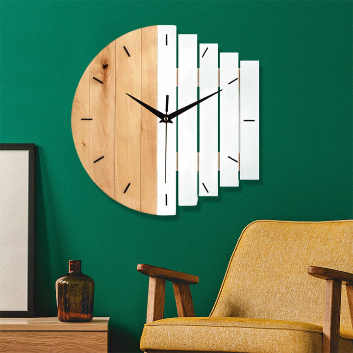 Unique Wooden Analog Silent Wall Clock