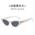 Women's Cat-Eye Sunglasses with Luxurious Frame and Mirrored Lenses