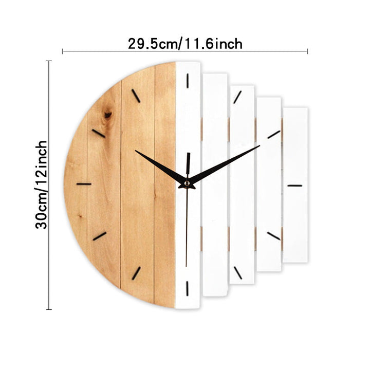 Unique Wooden Analog Silent Wall Clock